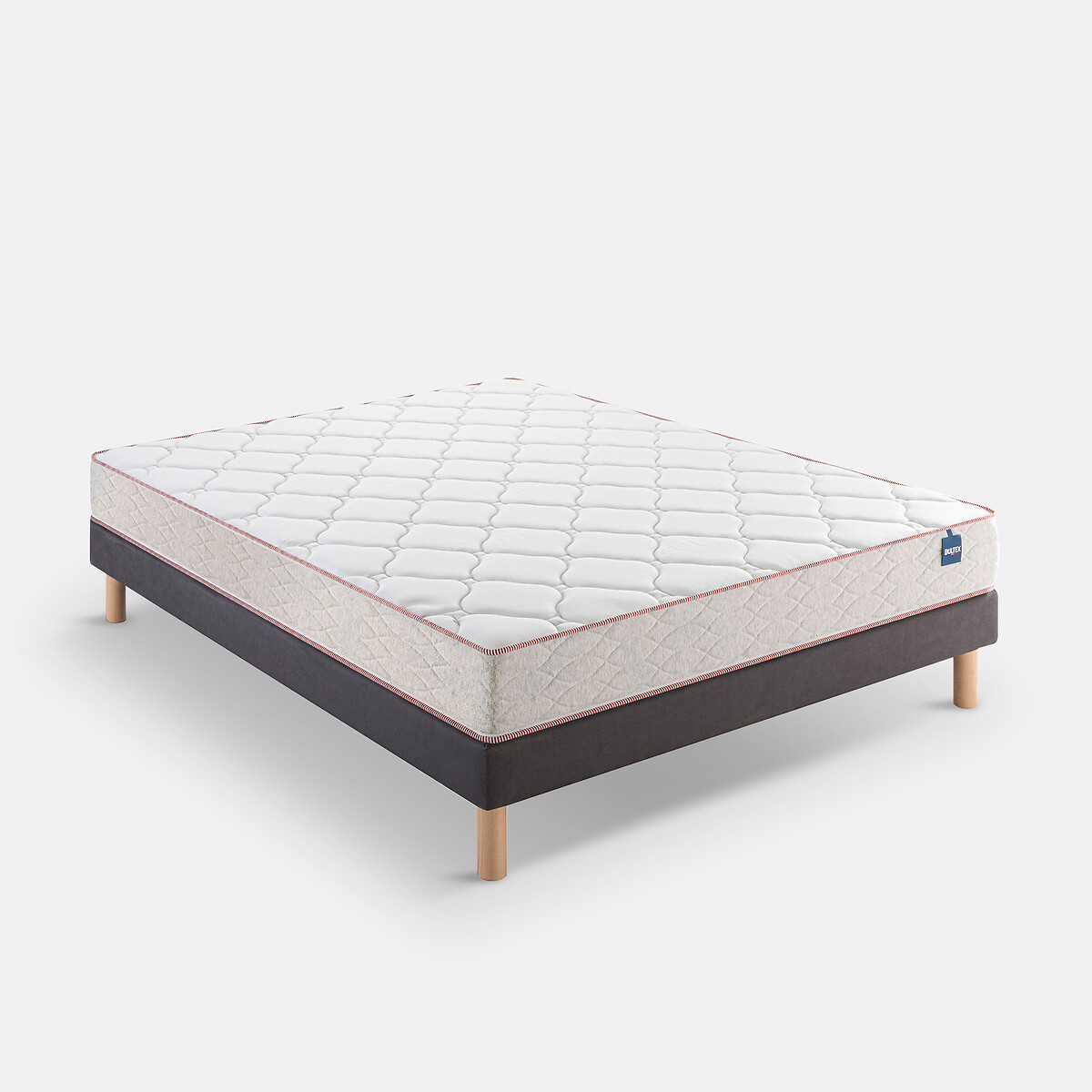 Ensemble matelas Bultex primo Succès et sommier blanc/gris foncé, BULTEX
