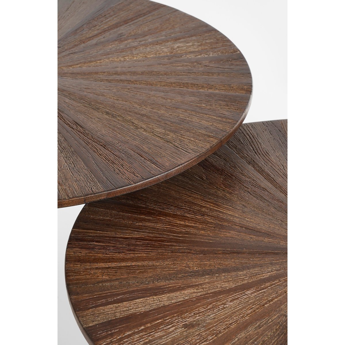Lot de 2 tables d'appoint texturées DANE brun, MICA DECORATIONS