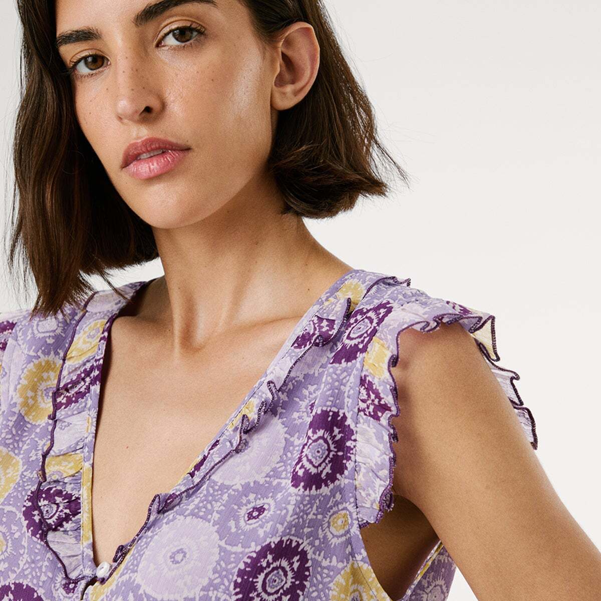 Chemise Coupe Slim En Popeline violet, PEPE JEANS