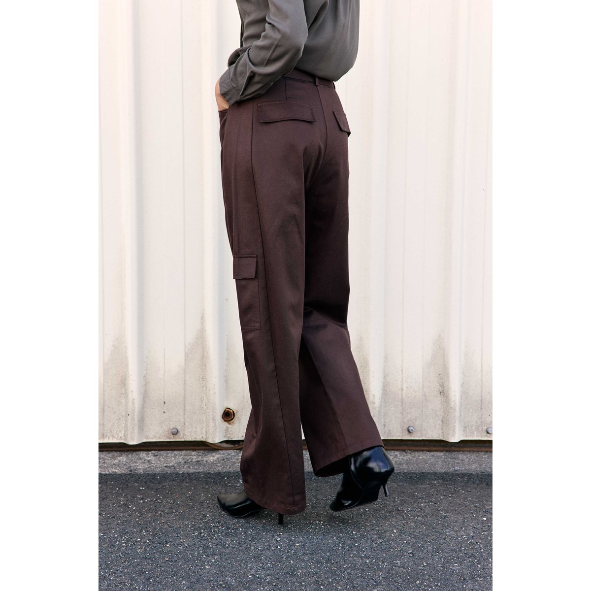 PANTALON uni PAZY 16-marron, LA PETITE ETOILE