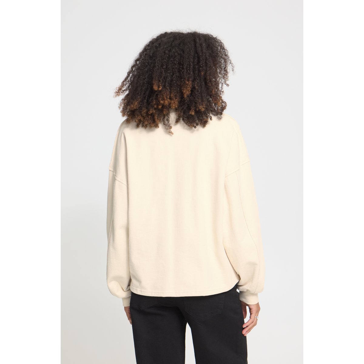 Sweatshirt blanc noir birch/meteorite, ICHI