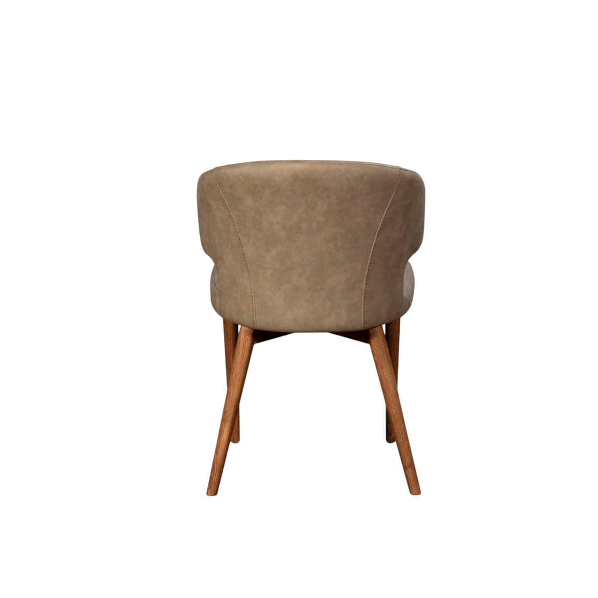 Chaise salle à manger taupe à pieds bois (lot de 2) KYOTO bois naturel, PIER IMPORT