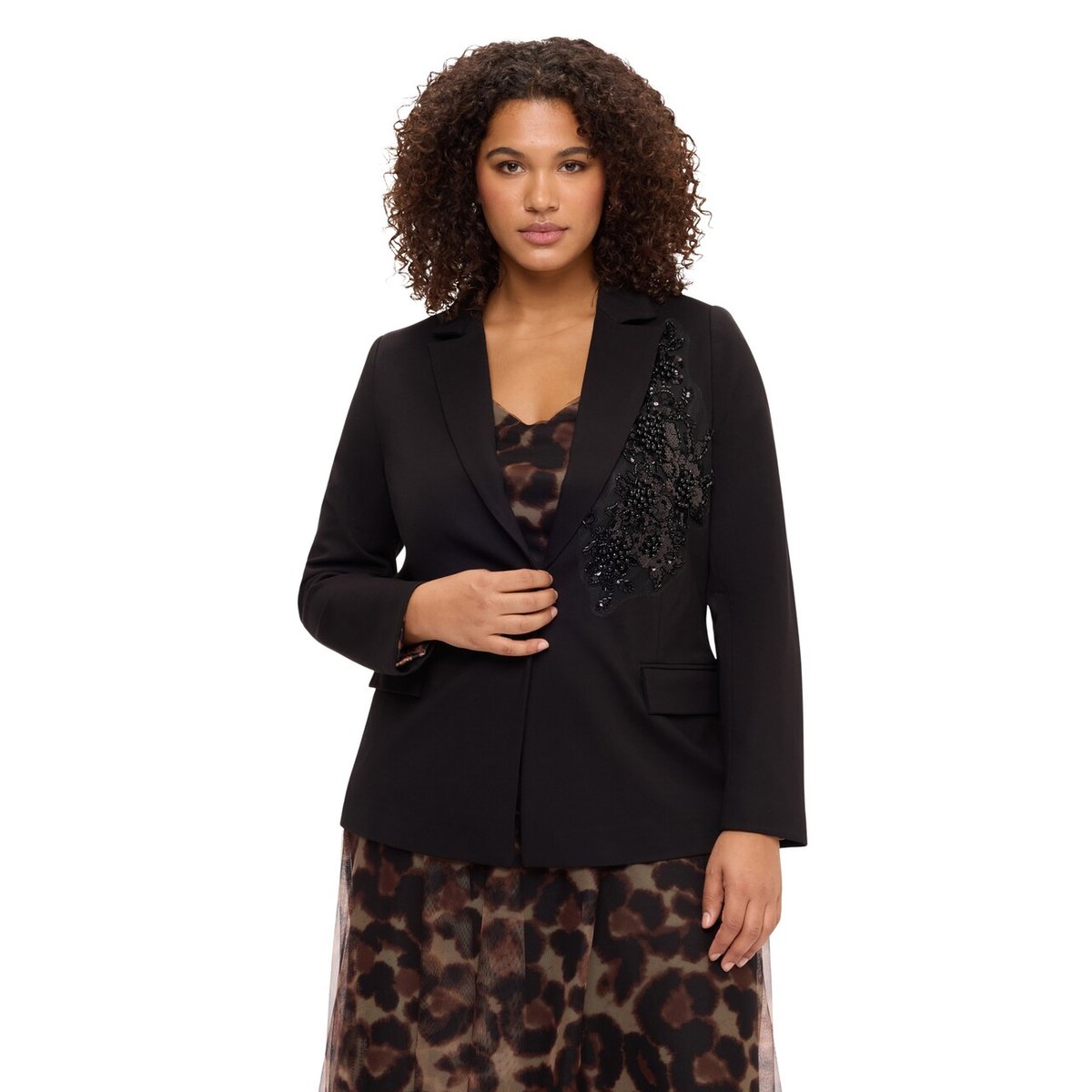 Blazer à paillettes noir, FIORELLA RUBINO
