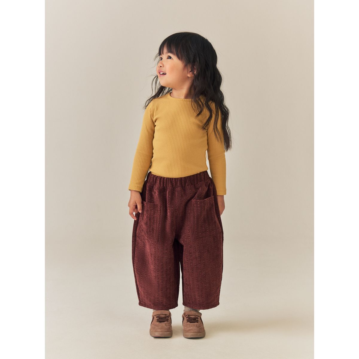 Pantalon doux en velours côtelé marron chocolat, NEXT