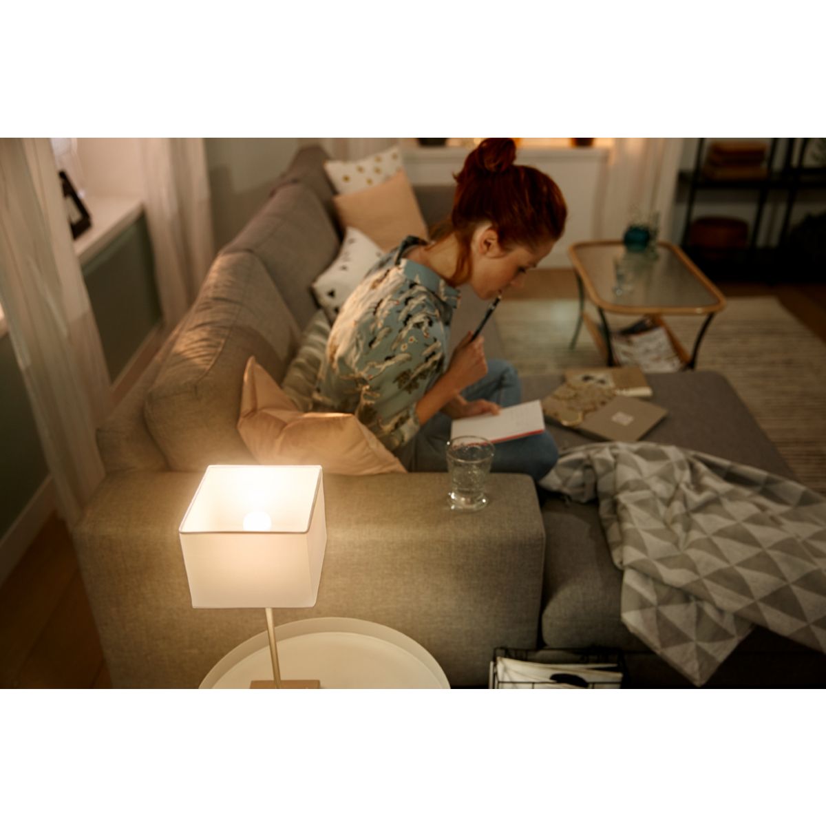 Ampoule LED connectée E14 White Sphérique pack de 2 blanc, PHILIPS HUE