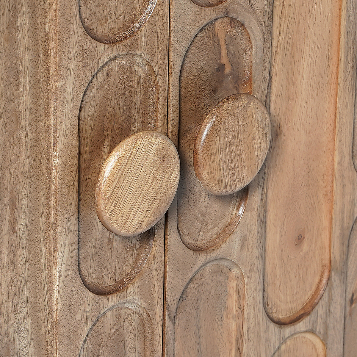 Corvin Mango Wood 4 Door Sideboard light wood, SWOON