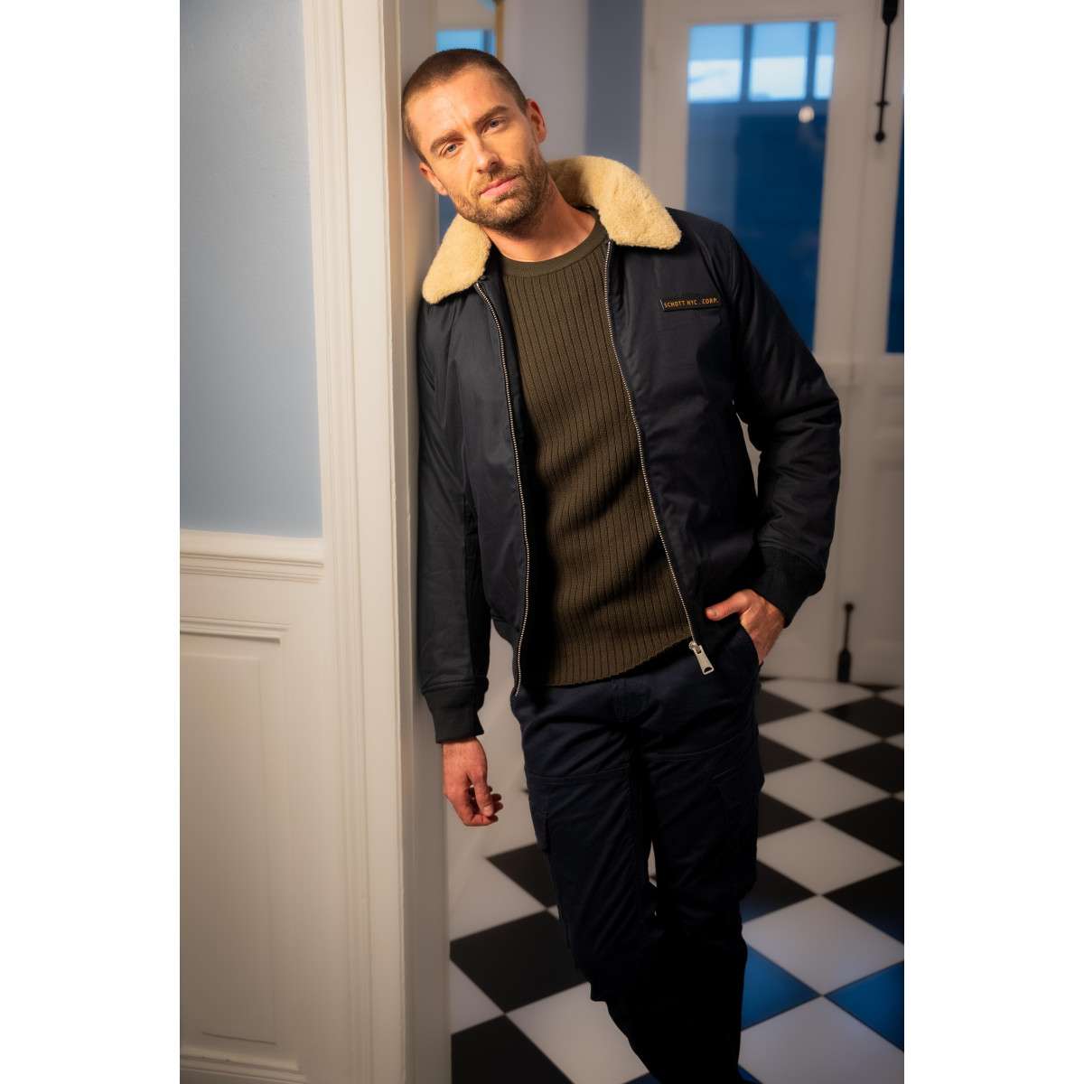 Cargo coton droit bleu, DAYTONA