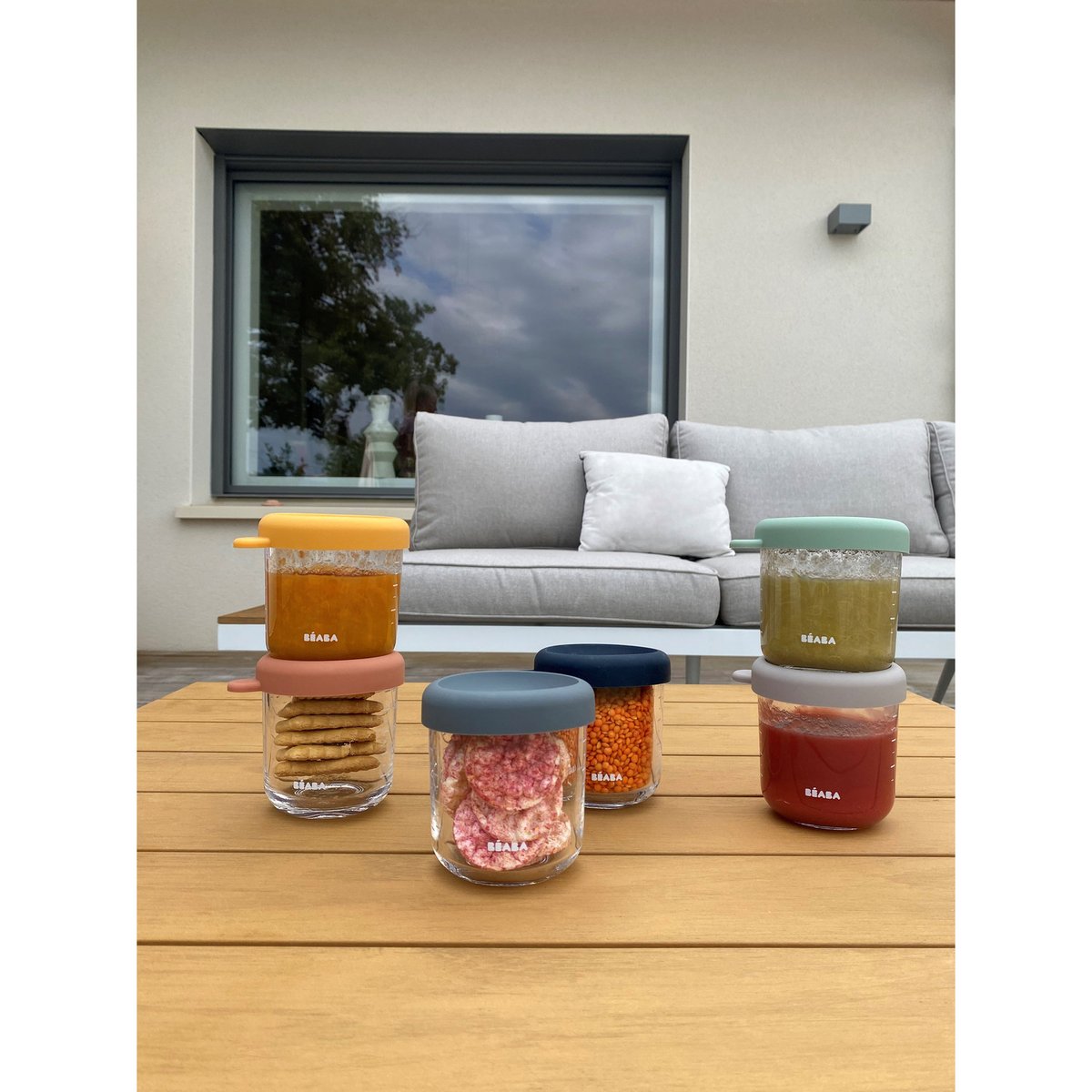 Coffret 6 portions verre mutlicolore, BEABA