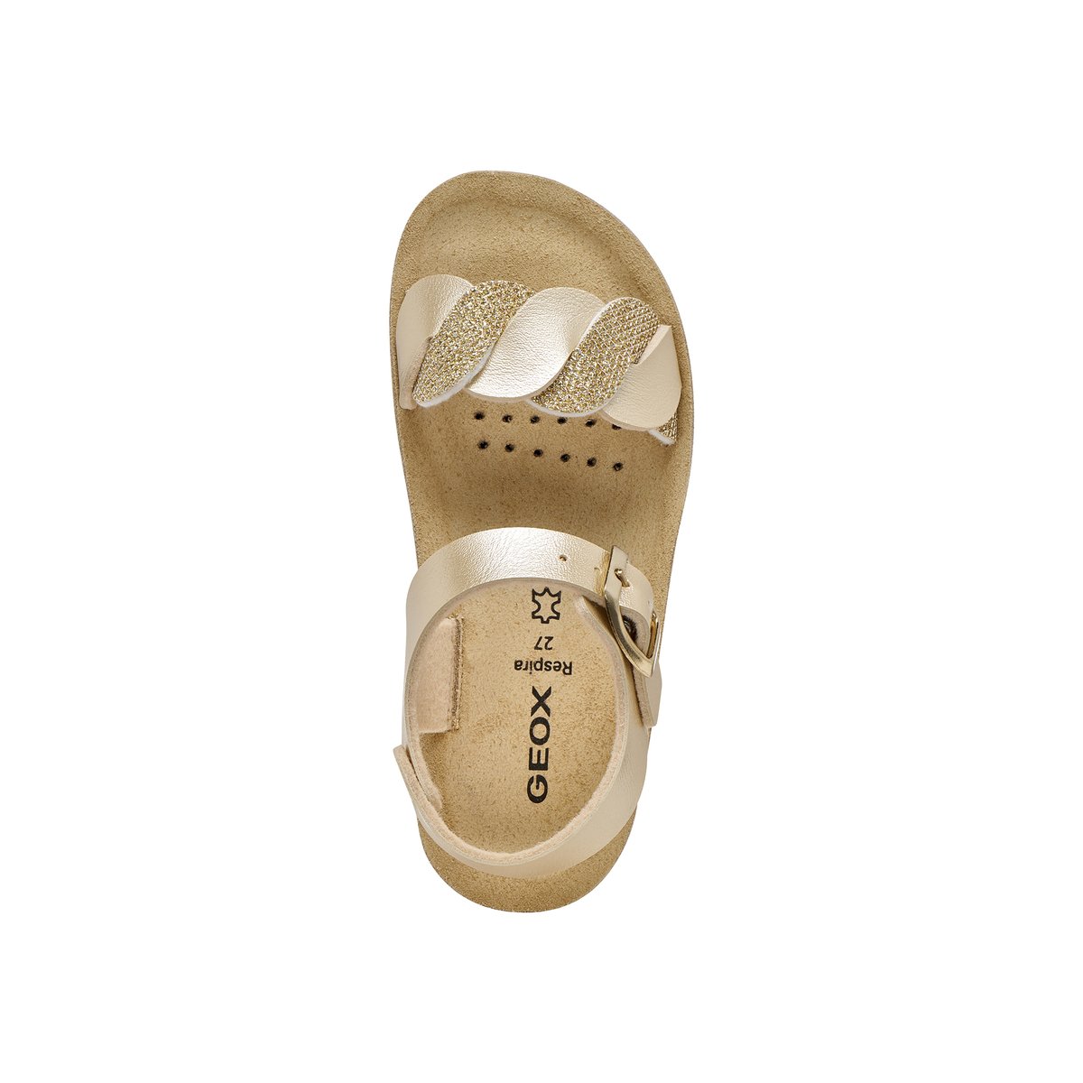 Sandales Costarei, fabriquées en Europe platinium, GEOX