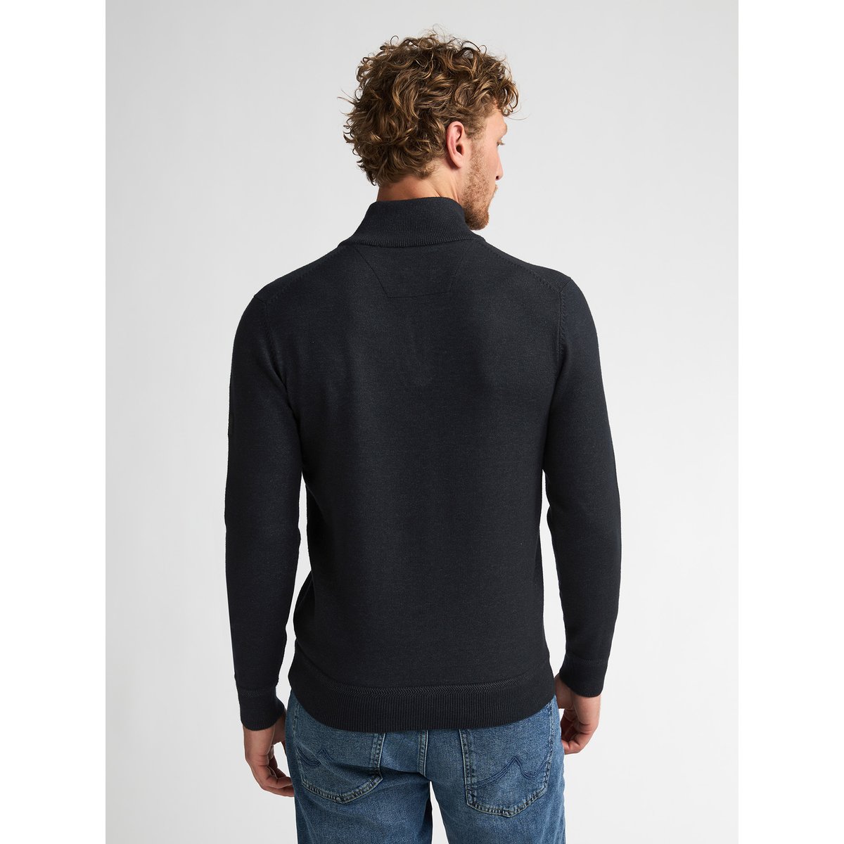 Pull col zippé steelford noir deep black, PETROL INDUSTRIES