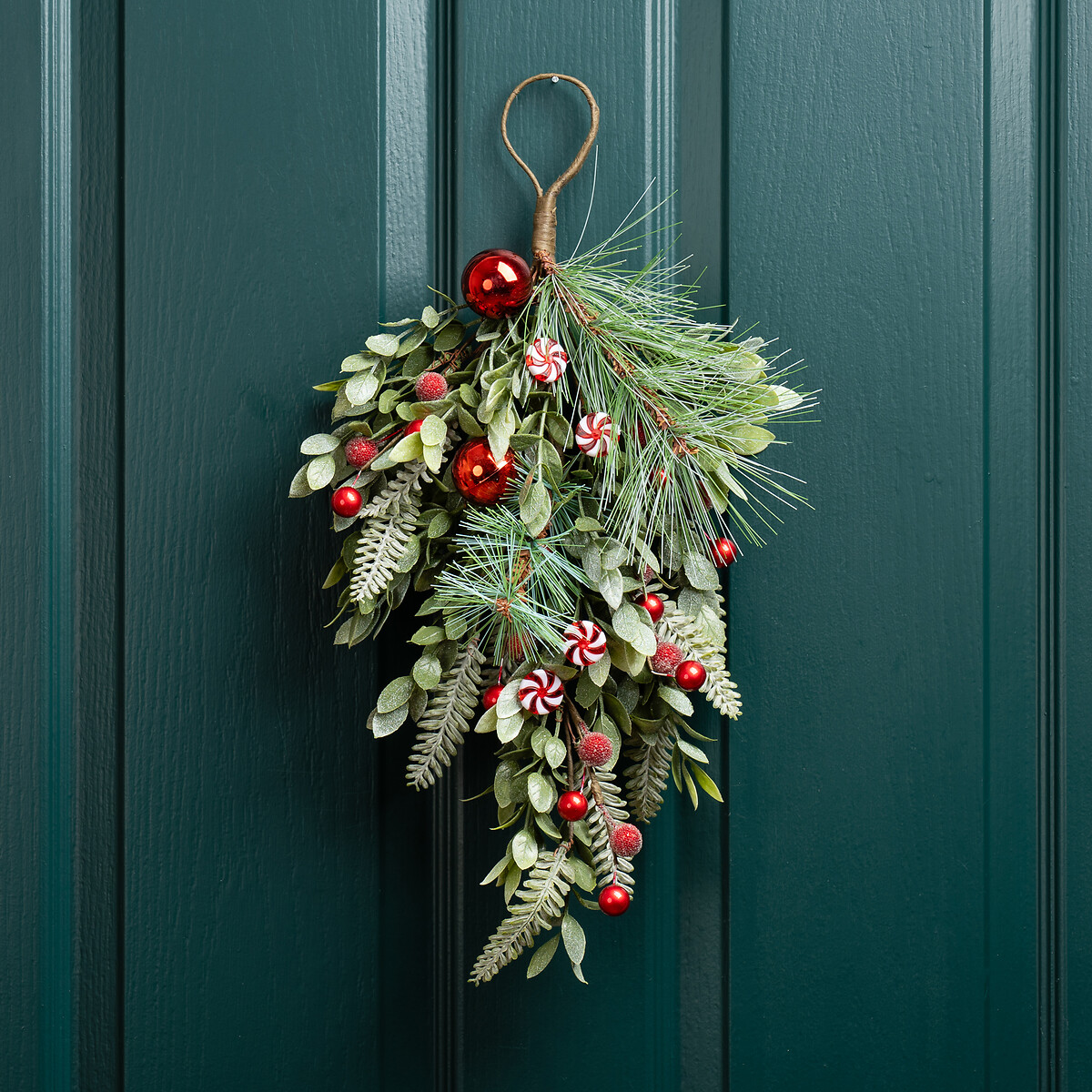 48cm Candy Cane & Bauble Swag red, SO'HOME