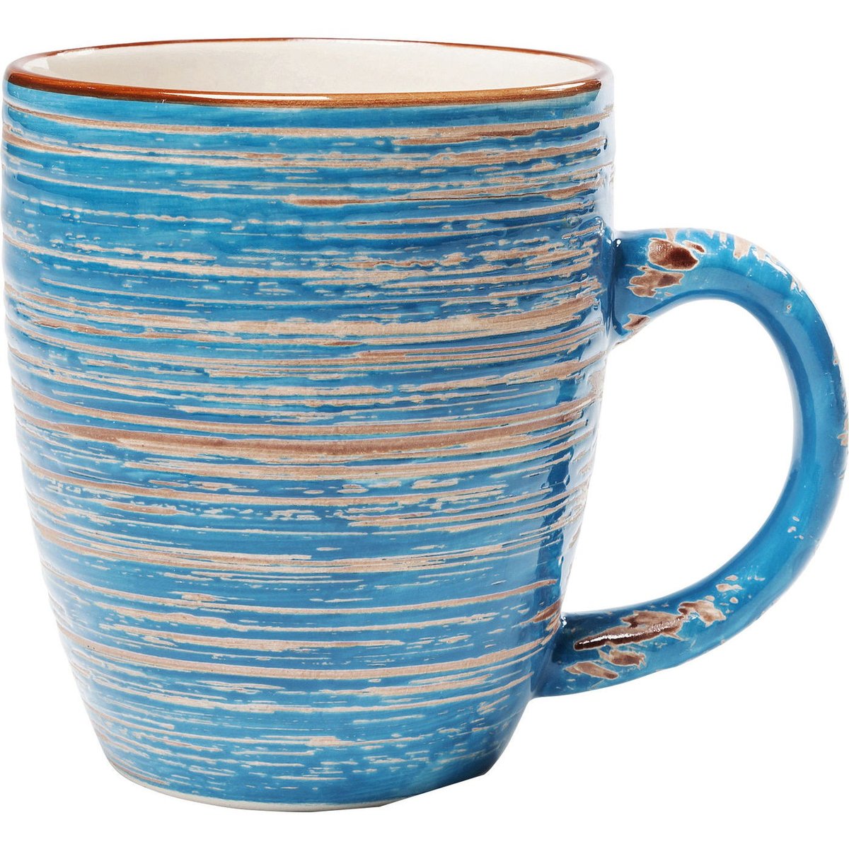 Lot de 4 mugs, SWIRL bleu, KARE DESIGN