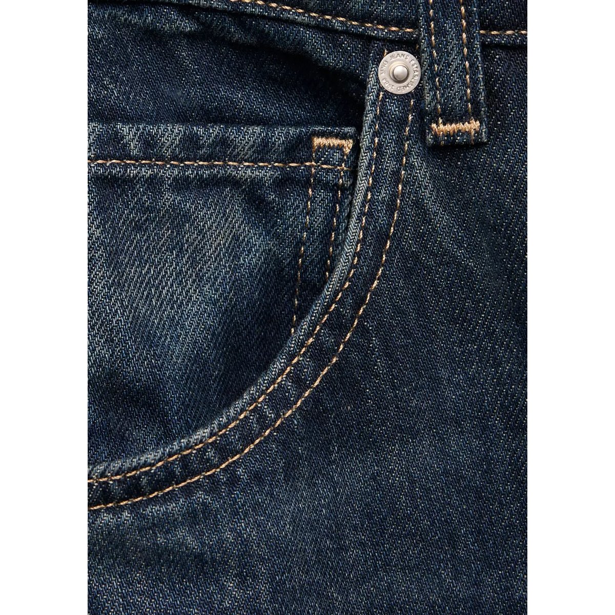 Jean balloon taille normale bleu foncé vintage, MANGO