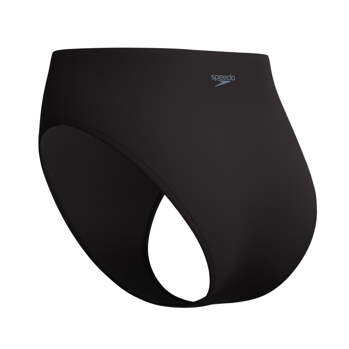 Bas de maillot de bain taille haute motif/style uni CHEEKY noir, SPEEDO