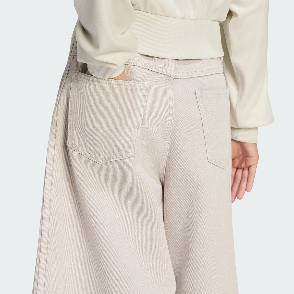 Jort En Denim À Taille Mi-Haute Jort En Denim À Taille Mi-Haute clear grey denim, adidas Originals