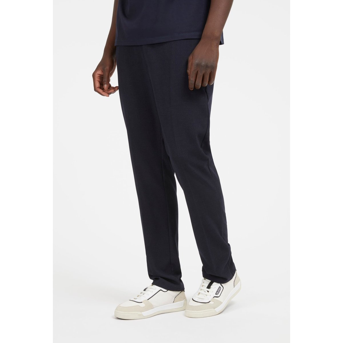 Pantalon Droit Taille Moyenne bleu foncé, GUESS