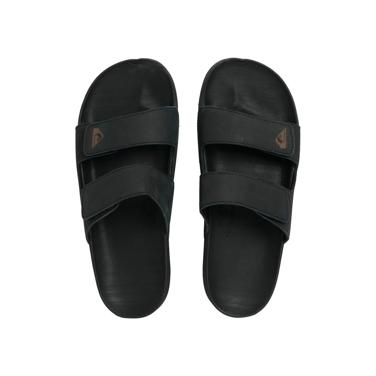 Claquettes RIVI LEATHER noir black 1, QUIKSILVER