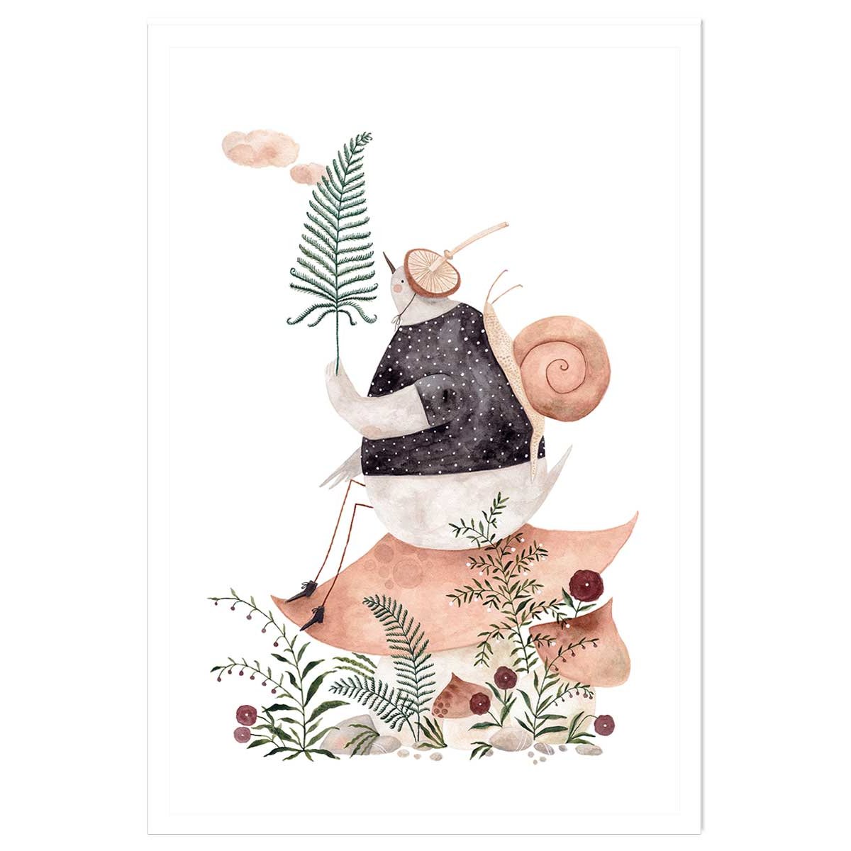 Affiche enfant les trésors de la forêt affiche seule, HEXOA