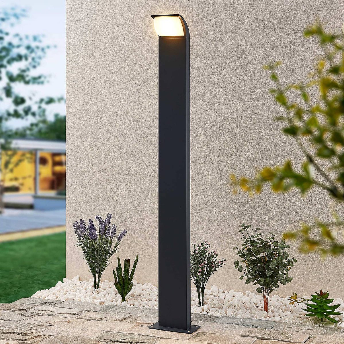 Luminaire extérieur en aluminium moderneLED anthracite, blanc, LUCANDE