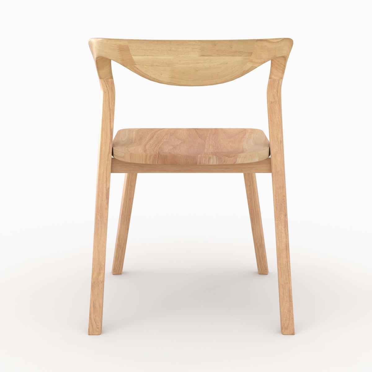 Chaise en bois d'hévéa - VEGA marron clair, MAISON PAVANE