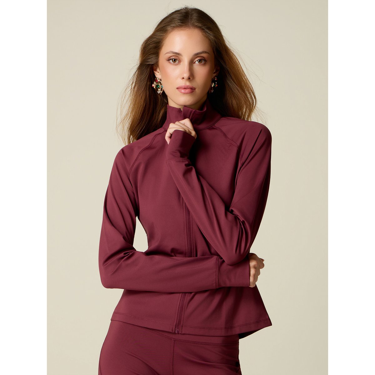 Felpa in tessuto tecnico sportivo burgundy, OLTRE