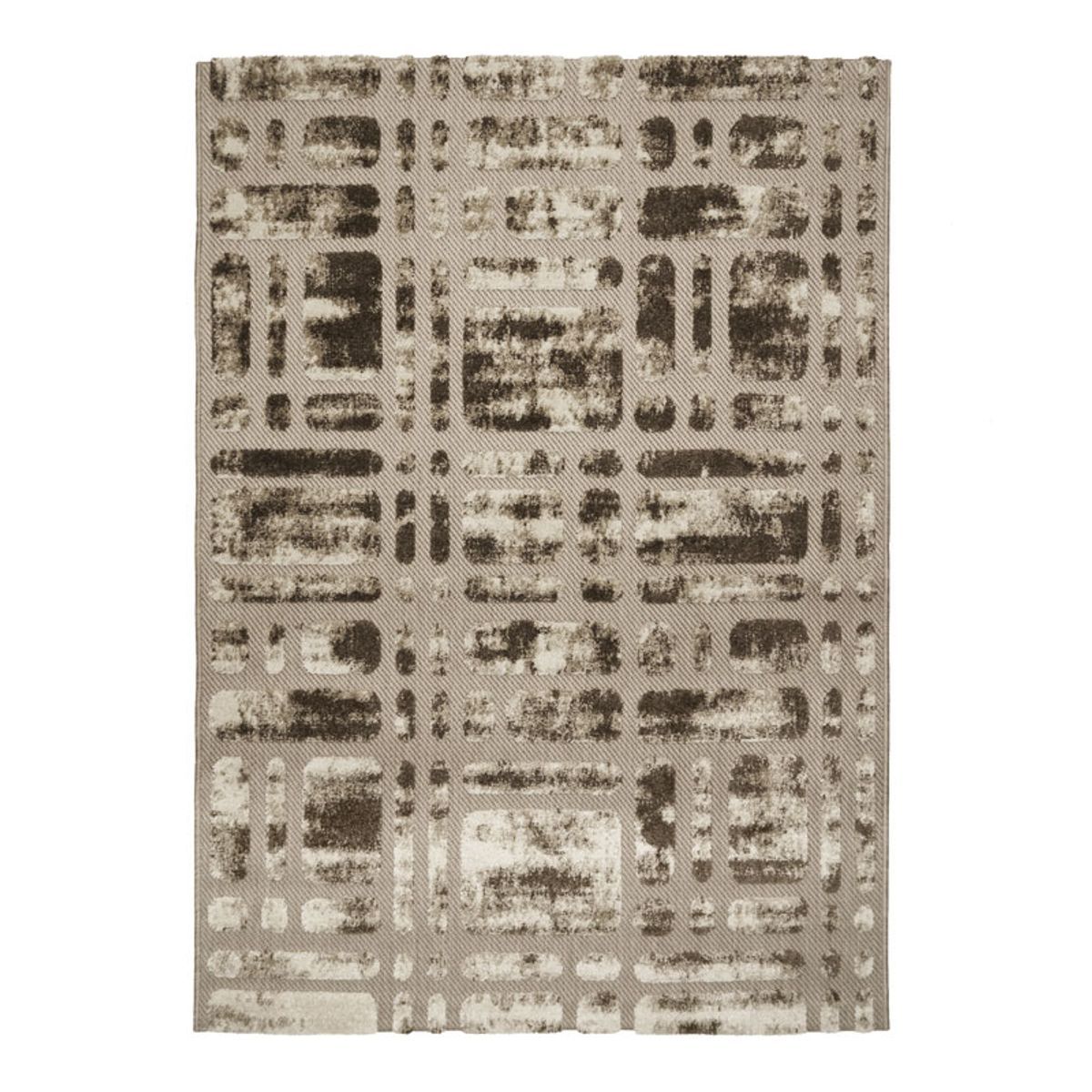 Tapis moderne pour intérieur-extérieur terra DEHORS-DEDANS LABY beige, THE DECO FACTORY