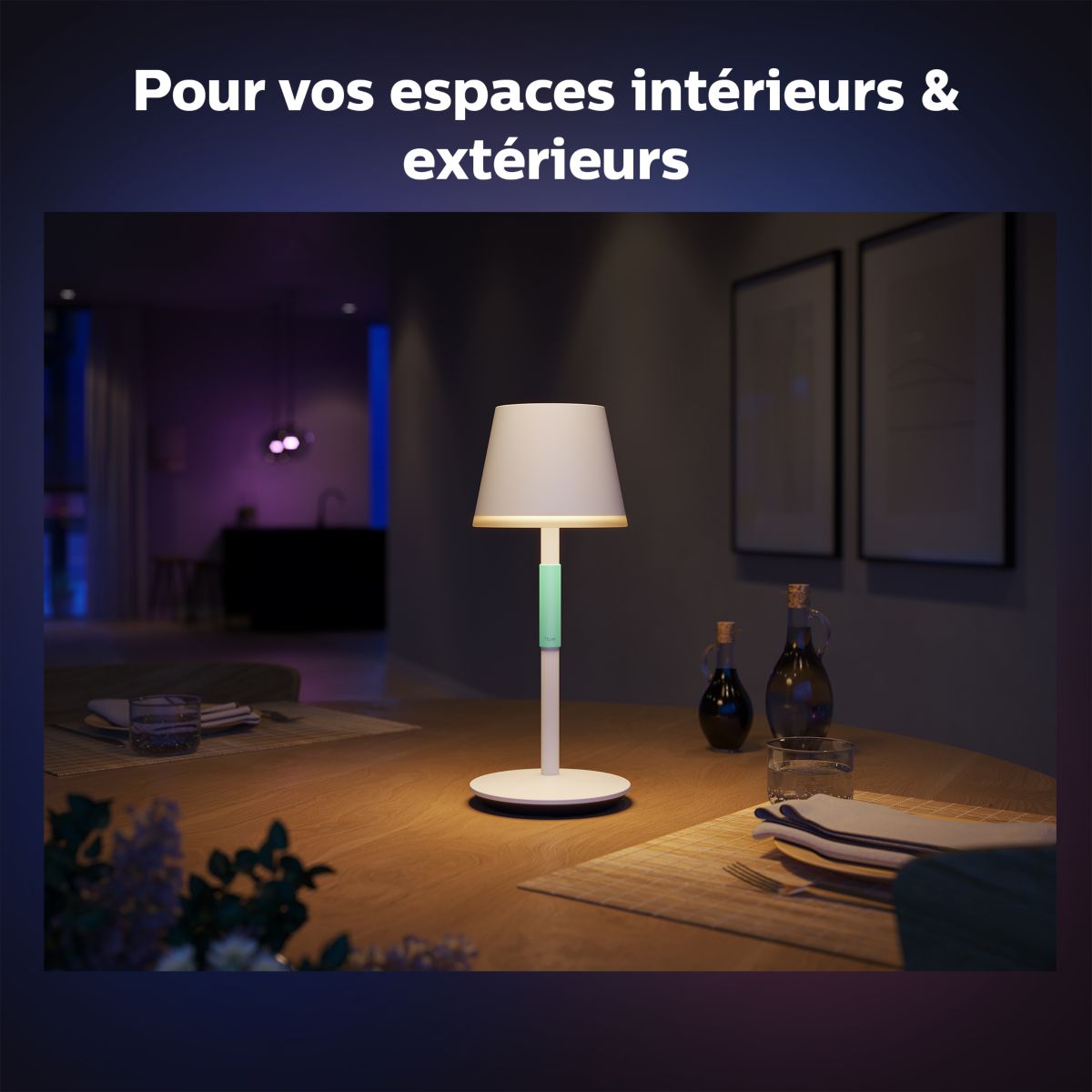 Lampe connectée GO Blanc White&Color Ambiance blanc, PHILIPS HUE