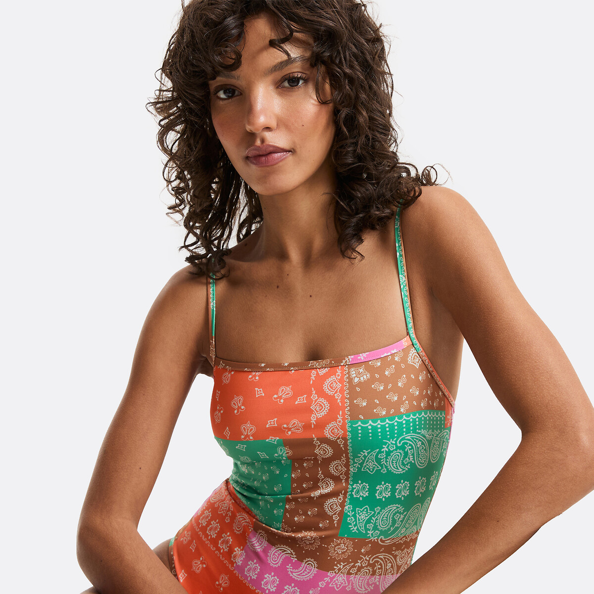 Maillot de bain 1 pièce, imprimé bandana imprimé, LA REDOUTE COLLECTIONS