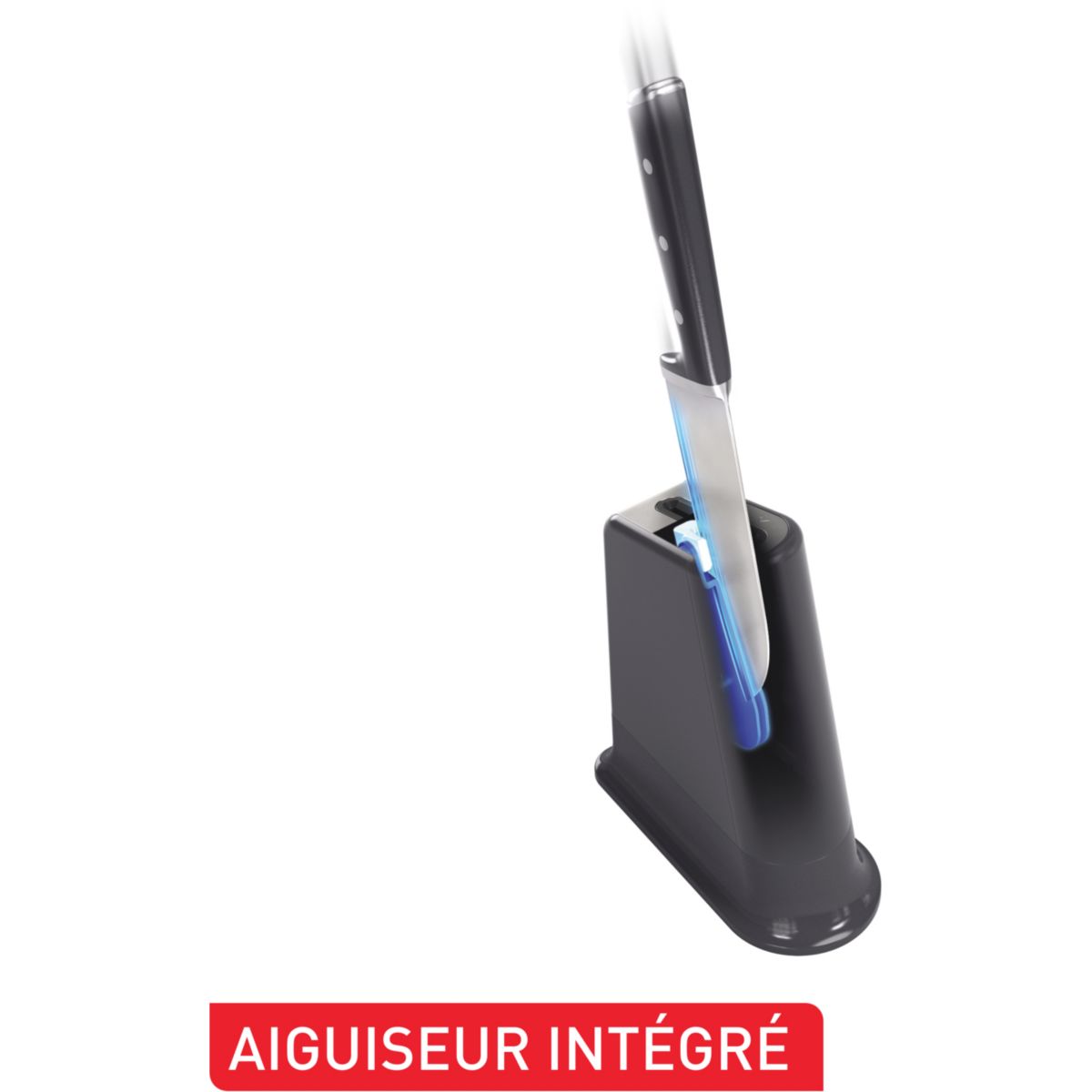 Bloc couteaux EverSharp Pro 16.5cm avec aiguiseur couleur unique, TEFAL