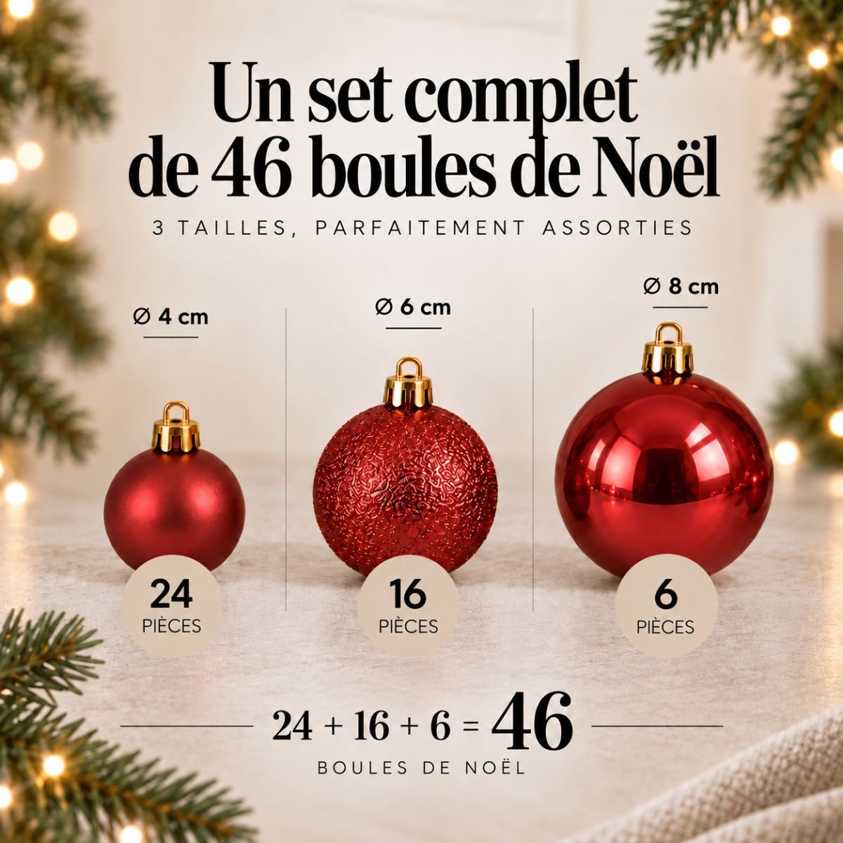 Boule de Noël or, MICA DECORATIONS