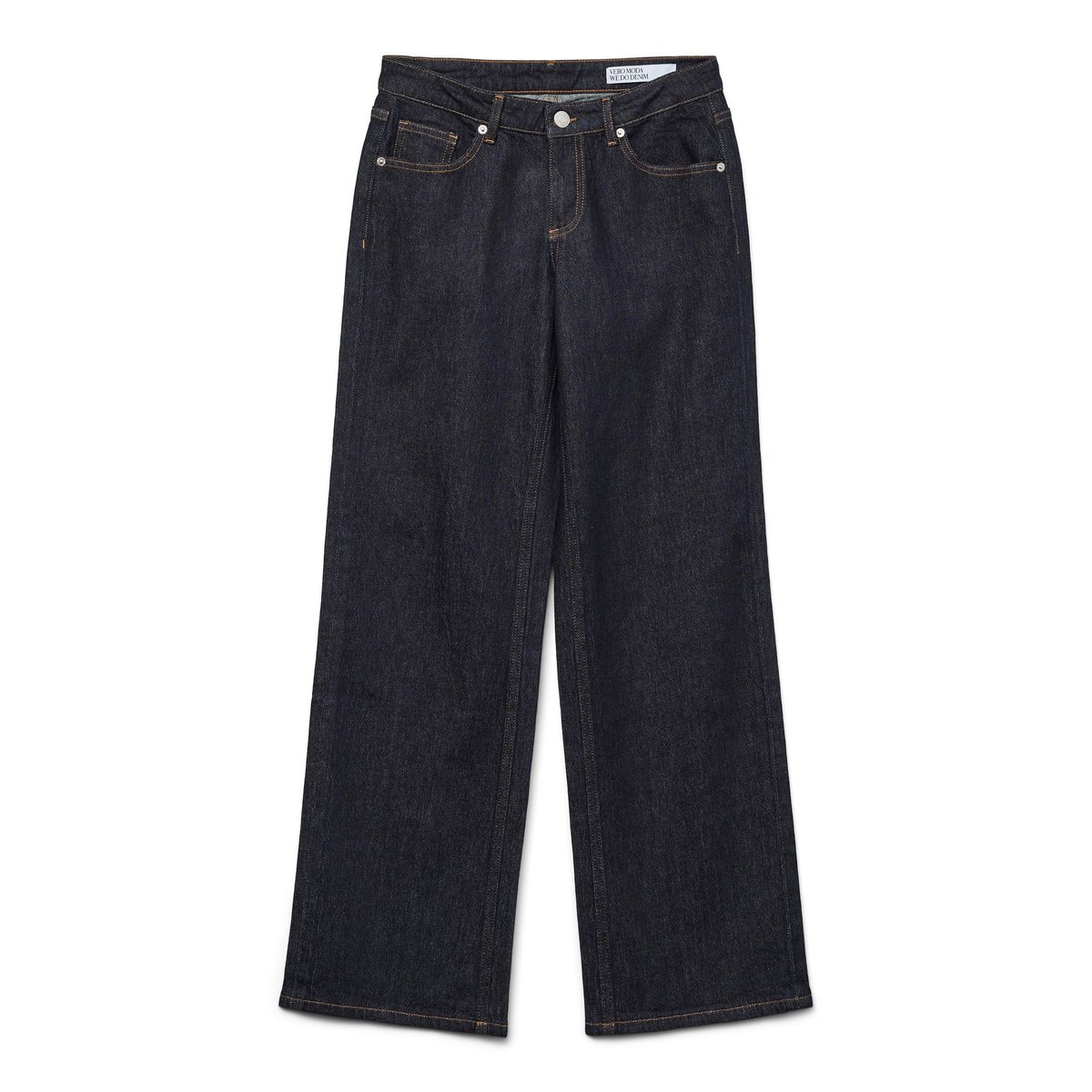Jean À Coupe Large dark blue denim, VERO MODA
