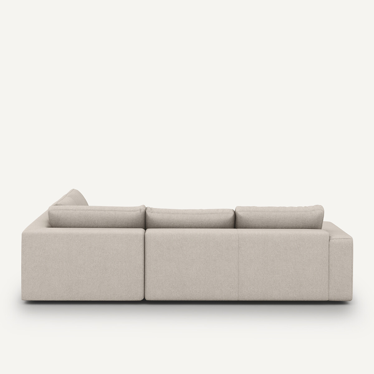 Hoekbank met structuur in viscose en linnen, Skander naturel, AM.PM