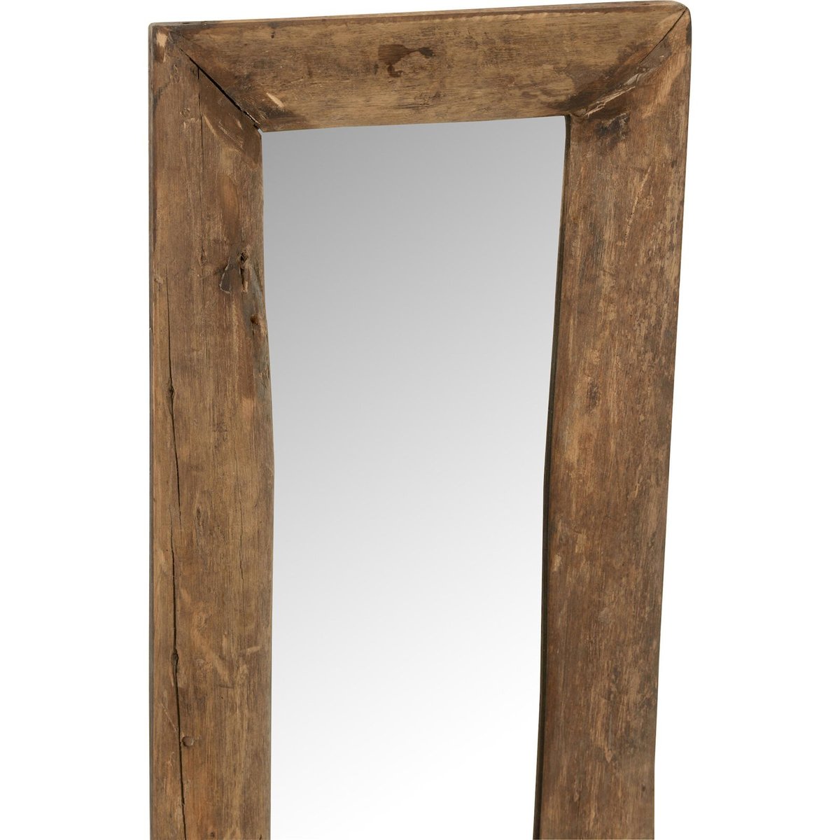 Miroir mural rectangulaire en bois slim bois marron naturel chaleureux, RECOLLECTION