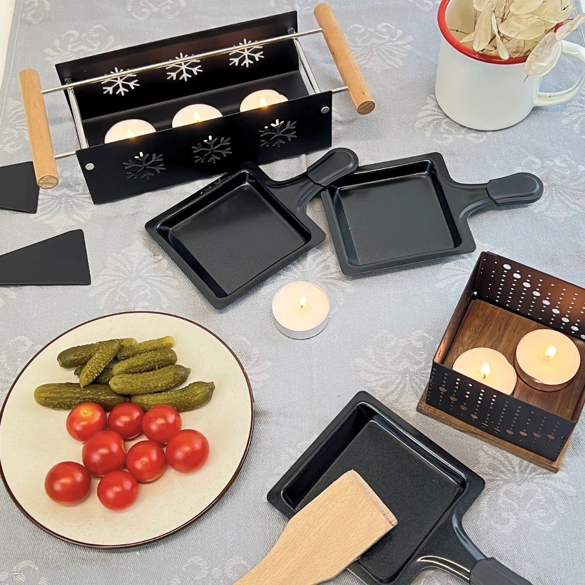 Raclette a la bougie brun,noir, FACKELMANN