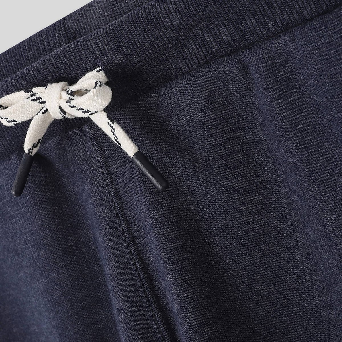 Jogging chaud uni en coton BIO GOTS marine chine, MONOPRIX