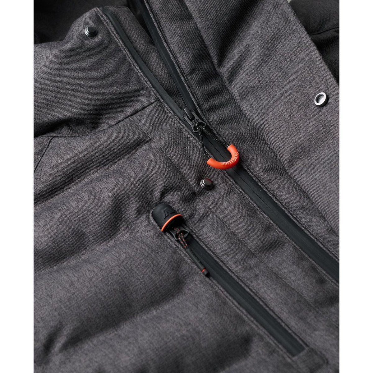 Veste rembourrée Ski Fuji gris foncé chiné, SUPERDRY