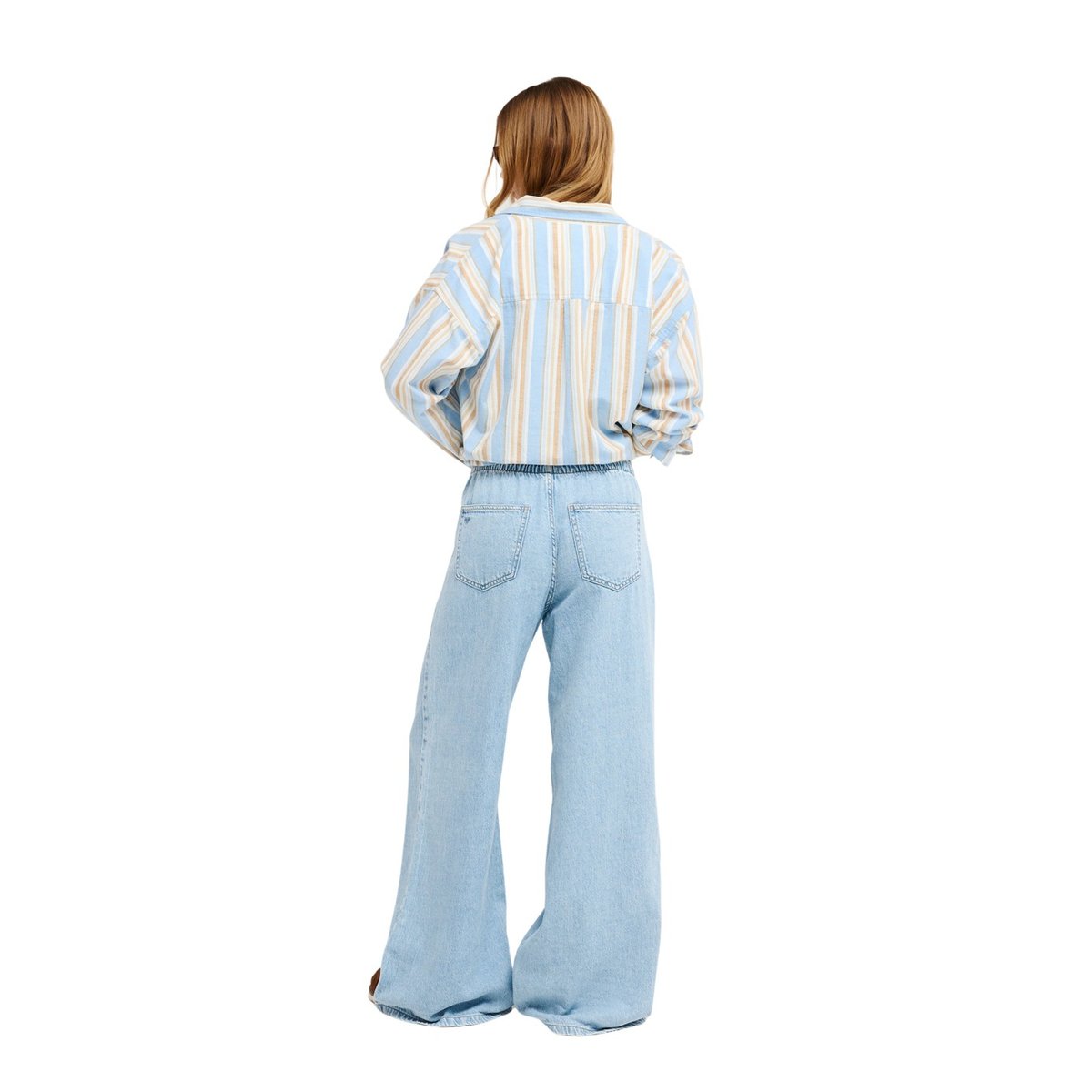 Jean denim loose BEACH FLIRT. bleu sunbleached, ROXY