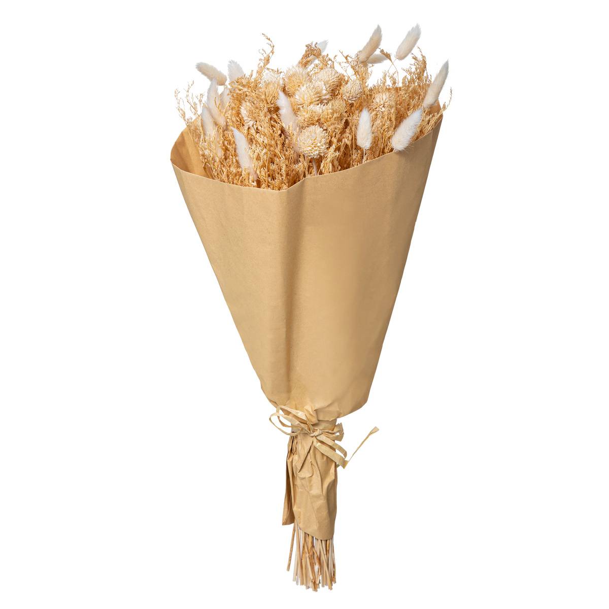 Bouquet fleurs séchées FOLK beige, ATMOSPHERA