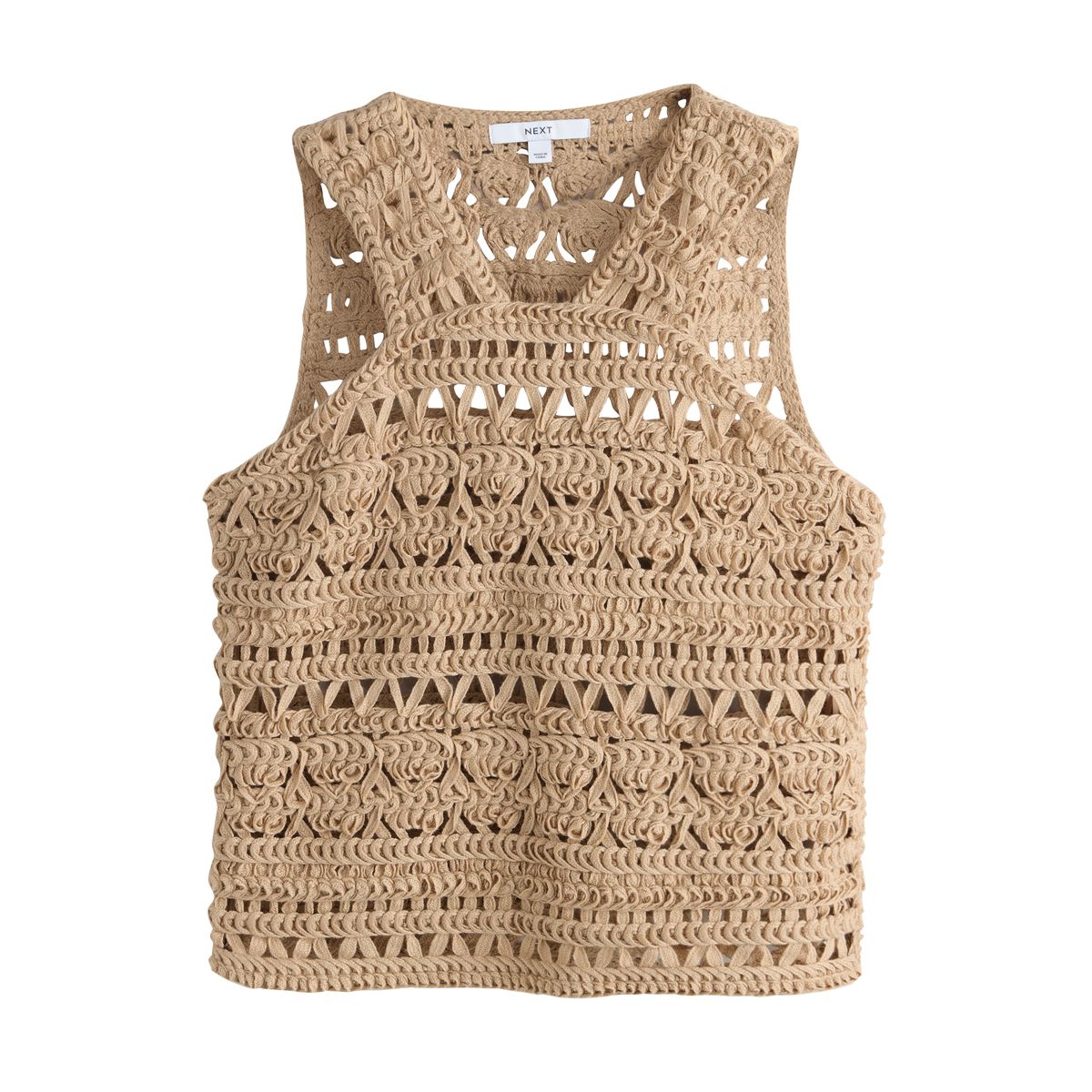 Débardeur à dos nu en crochet naturel, NEXT