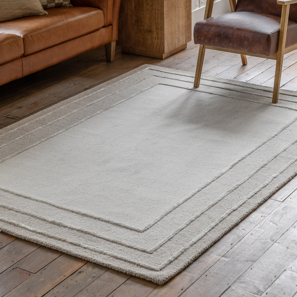 Whitley Tonal Border Rug beige, SO'HOME