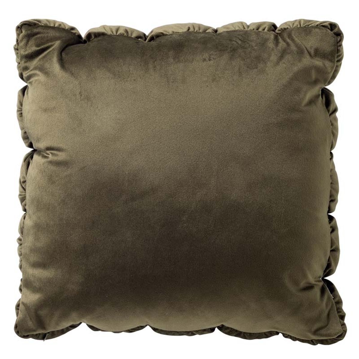 Coussin Soof vert olive, DUTCH DECOR