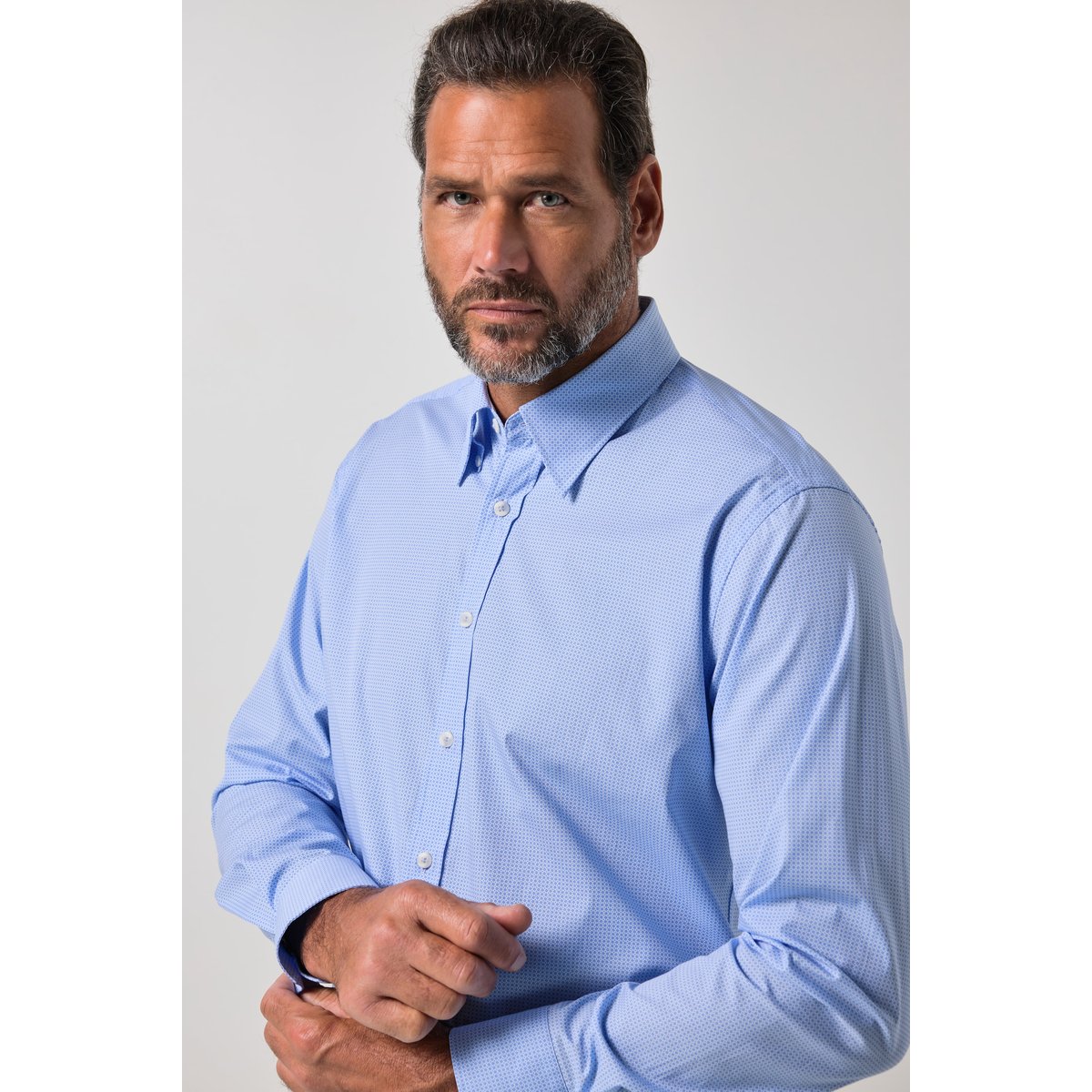 Chemise imprimé all-over bleu ciel, JP1880