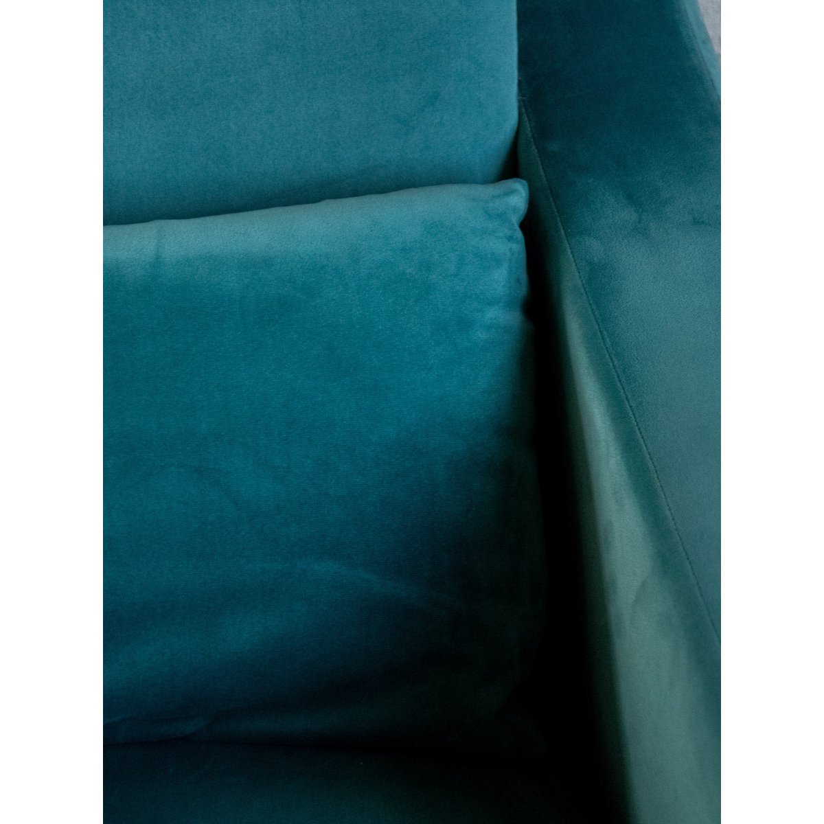 Fauteuil en velours Jakob N°737 - Bon état bleu, DEBONGOUT