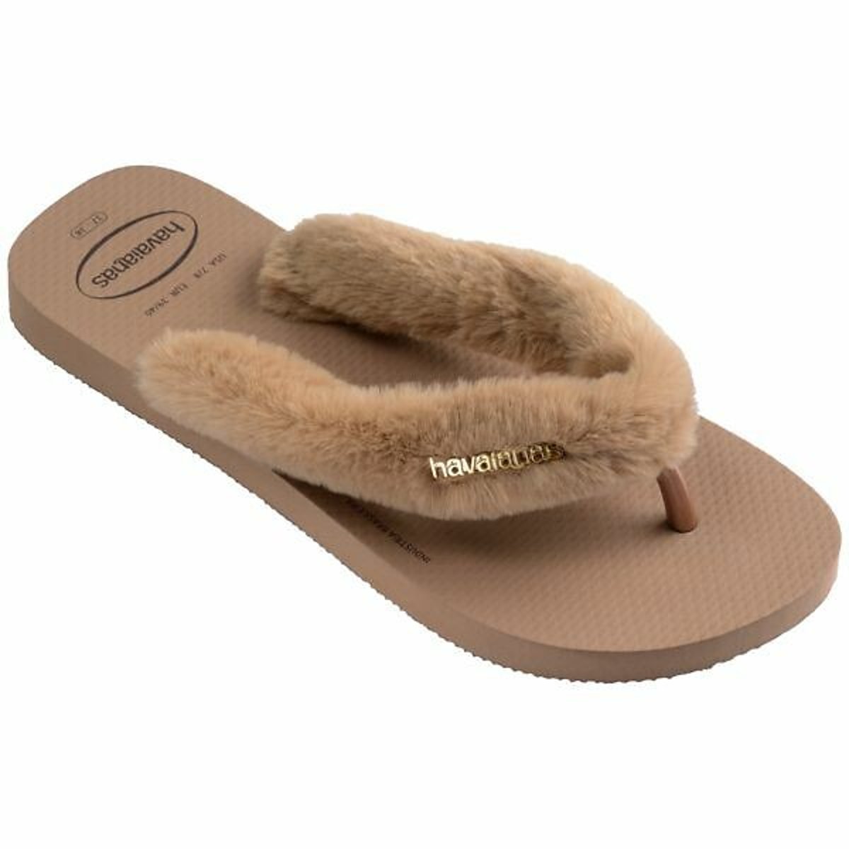 Chinelos Top Fluffy III rosa/dourado, HAVAIANAS