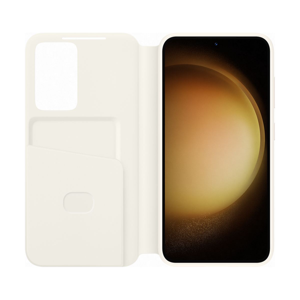 Etui S23 Smart View porte-carte Creme beige, SAMSUNG