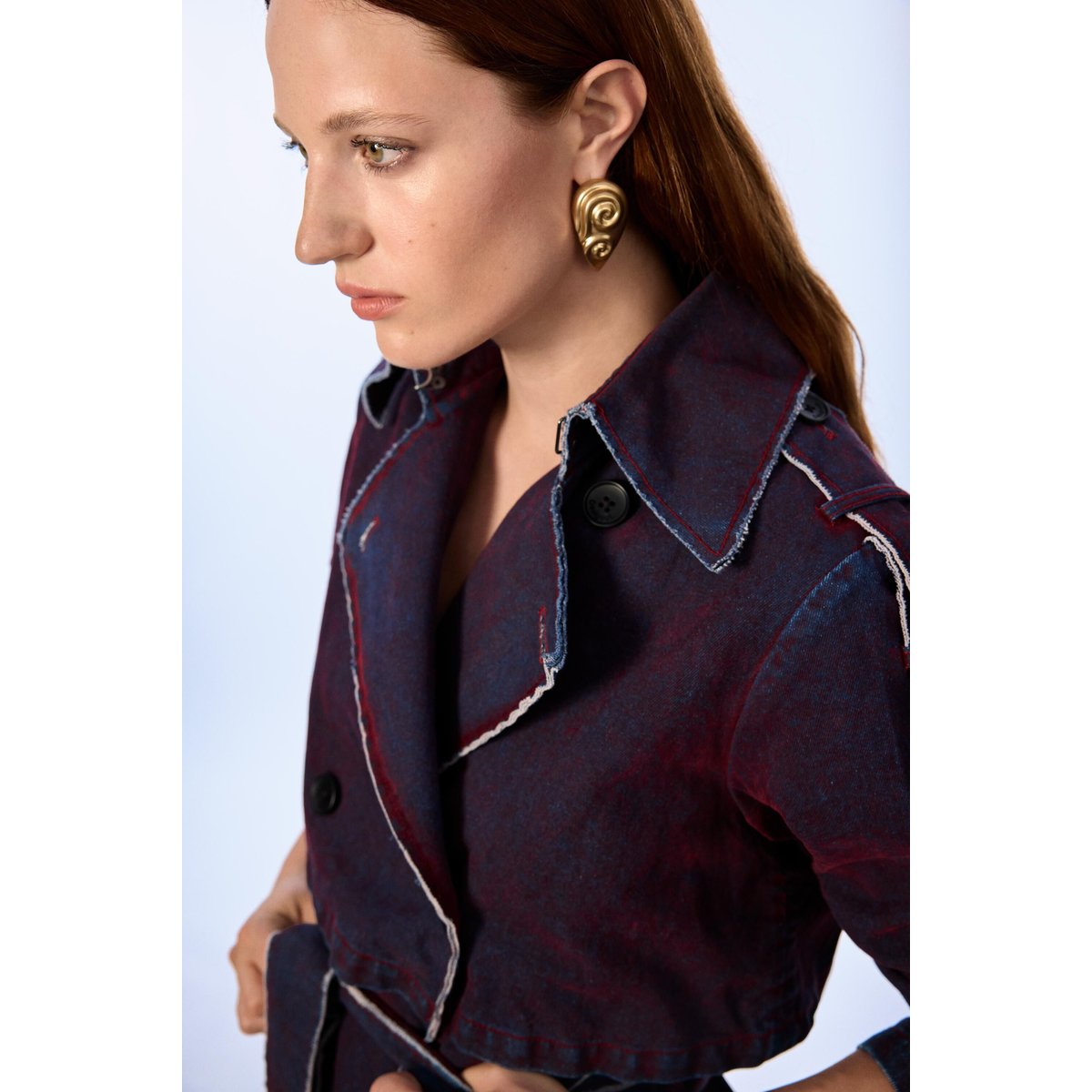 Trench coat 100 % coton rouge, DESIGUAL