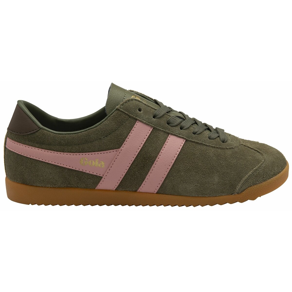 Bullet Suede Trainers khaki/coral, GOLA