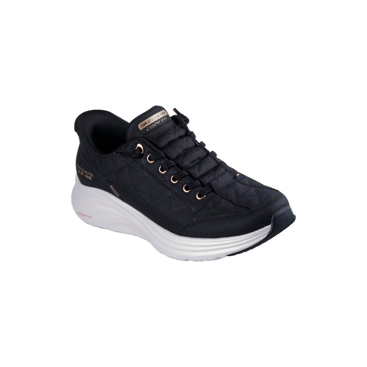 Baskets CONTOUR FOAM-GOLDEN HOUR noir - rose-or, SKECHERS