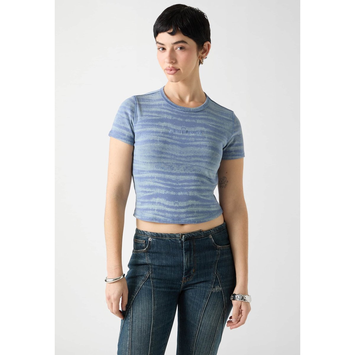 T-Shirt Imprimé rose multi, GUESS JEANS