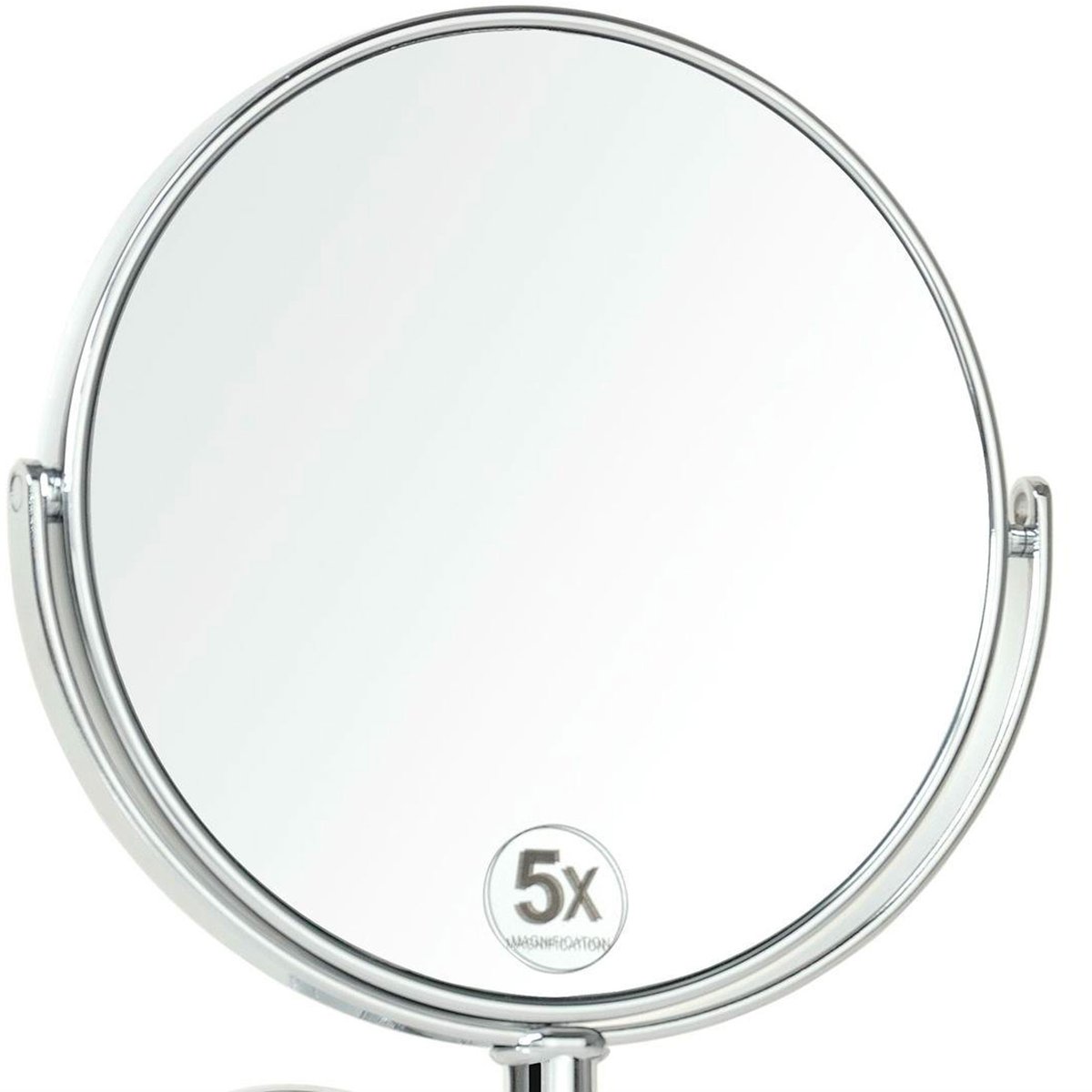 Miroir Grossissant Double Face Rond (x5) sur Bras Extensible argent, WADIGA